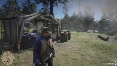 How is this bug still in the game? (Gang at camp thinks i’m cold)