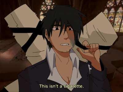 Wolfwood! Don’t smoke in church! (animation by me)