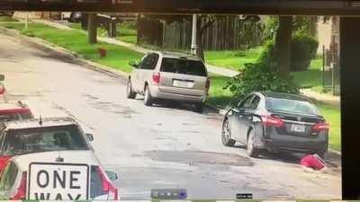 Shooting someone while they are holding a child