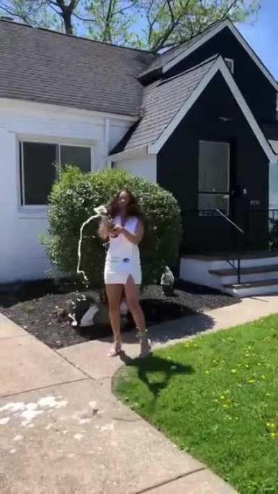 HMC While I open this bottle of champagne