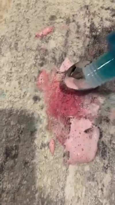 Cleaning tutorial on moms rug