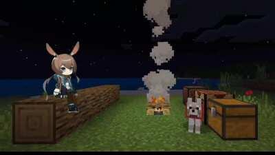 Chill with Amiya in Minecraft :)