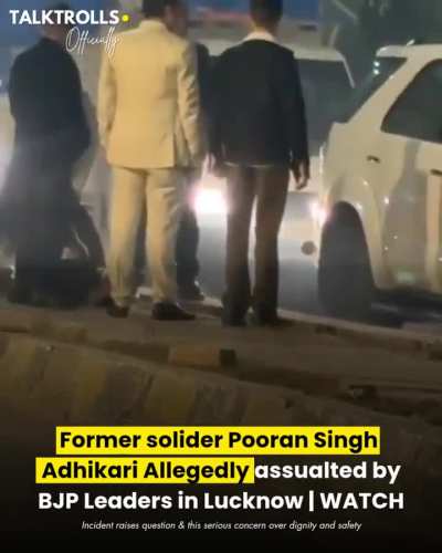A disturbing video from Lucknow has sparked widespread outrage after former soldier Pooran Singh Adhikari was allegedly assaulted by BJP leaders Chetan Bisht and KP Singh. The incident, recorded on camera and widely shared on social media, has left many v