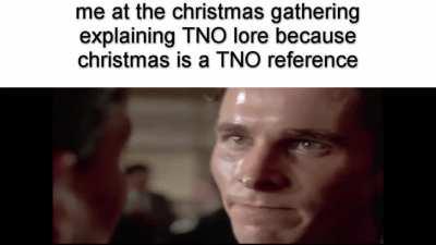 explaining my christmas speer hoodie to grandpa