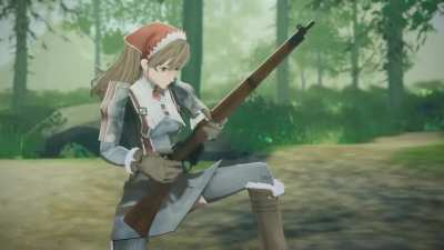 3D animator Atelier shared a nice animation depicting Alicia Melchiott from Valkyria Chronicles shooting her bolt-action rifle