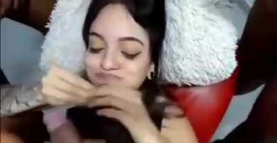 Beautiful girl getting her throat jack hammered by multiple cocks