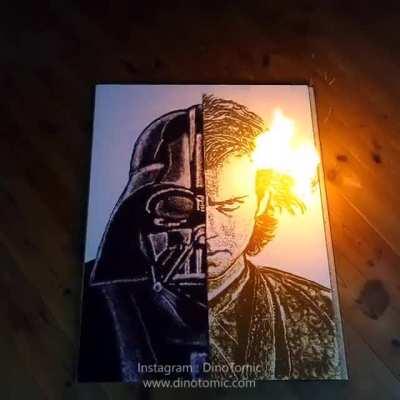 This Star Wars themed gun powder artwork is incredible. Wait for the final surprise...