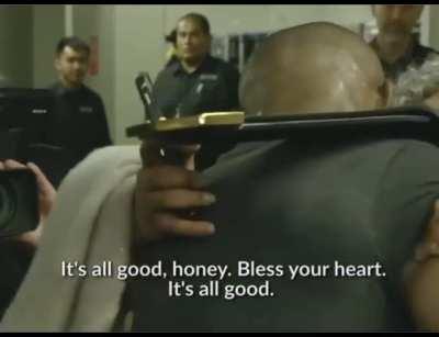 Running into his opponents mom moments After beating him and taking his belt