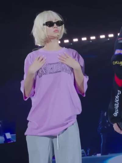 Casual clothes and messy hair, but Momo still looks incredible