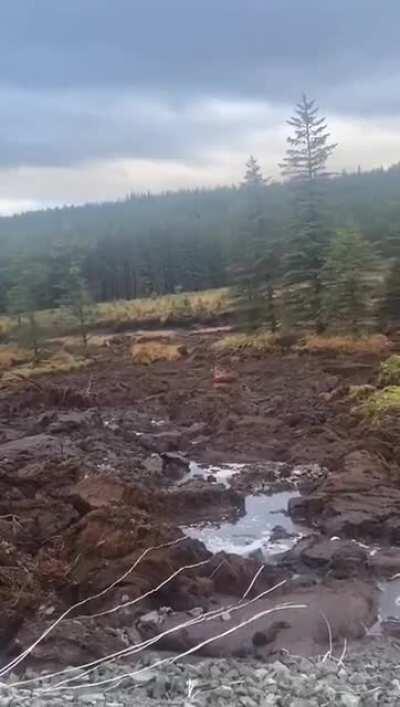 Peat slippage in Ireland