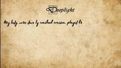 [Milwaukee, Wi] {Deeplight Larp} Running away, for Feb event prt 2
