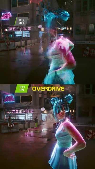 Cyberpunk with RTX Overdrive looks fantastic