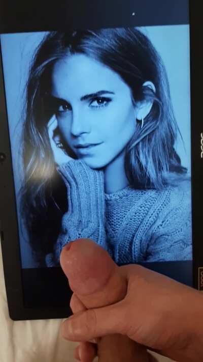Emma Watson week - day 5 - tribute 1 - another bud with a big hard cock and a hot cumshot 4 Emma Watson - If u want 2 b fed celebs and porn and show off jerkin over them on a second screen - public or private sessions - add hertsgirls on k1k