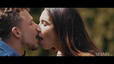 Kissing and Handjob Outside - Sakura Hell