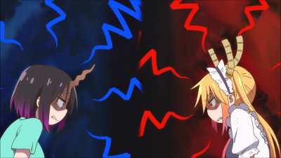 Dragon Maid Foot Tickle Scene with cartoon sound effects