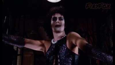 The Sweet Transvestite number , but when Frank says the anticipation line , he just goes “antici-” waits a minute in silence , and then he just leaves