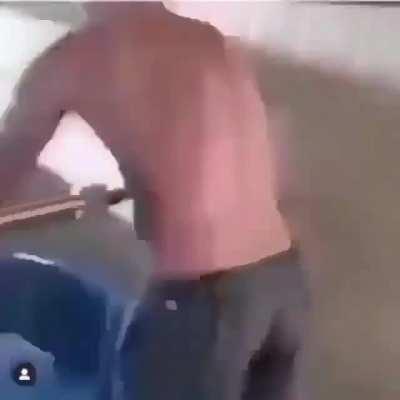 this guy on a waterslide