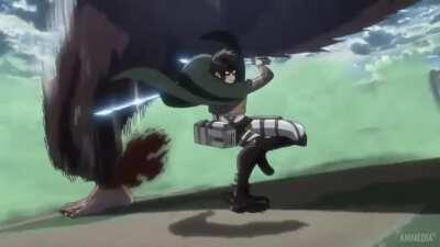 Levi vs Monke but THAT song plays