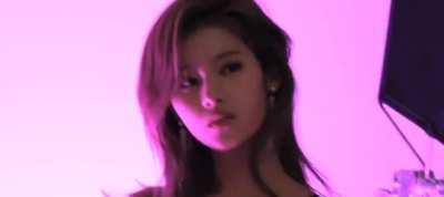 Sana modeling for the Twicelights Photobook Photoshoot