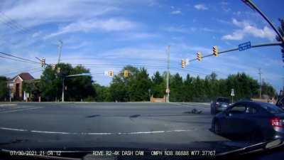 Red light runner + bad turn