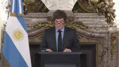 El Presidente Javier Milei presenta el Presupuesto Nacional 2026.