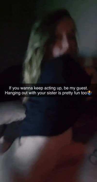 “Hanging out” with her sister