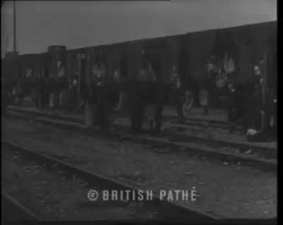 Mobilisation of French and Russian troops at start of WW1. Lest we forget