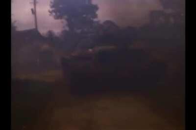 M48 turns a corner and takes a direct hit to the glacis during the Tet Offensive in early 1968