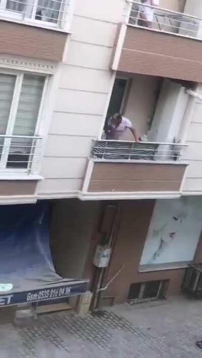 Let me quickly throw this from balcony