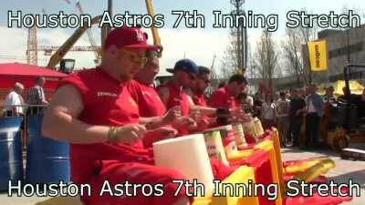 What an innovative way to do a 7th Inning Stretch performance!