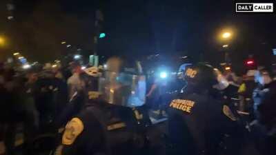Proud Boys ask DC cops to stop macing them. Cops mace them again anyway.