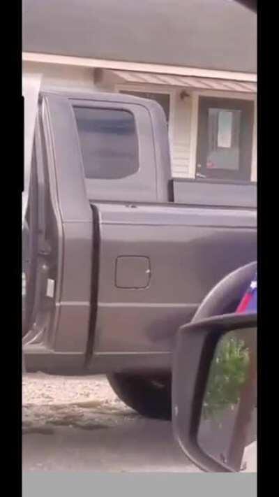 Magat telling comrades he is going to put a bullet in their heads for protesting ICE Detention facility in Louisiana.