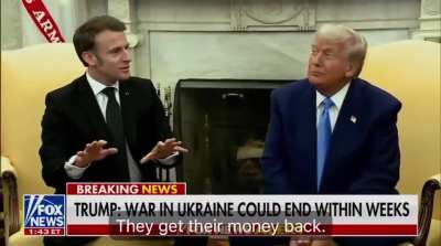 Macron has to interrupt Trump and correct a lie about Europe’s contribution to the Ukraine War