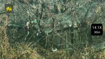 Ukrainian soldiers of the 60th Mechanized Brigade, supported by observer drones, took out several Russian soldiers in close combat. Terny direction. January 2025