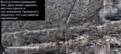 A Ukrainian Leopard 2A6 in cooperation with an M2 Bradley infantry fighting vehicle fires on Russian positions, then leaves the battlefield under cover of a smoke screen. Avdiivka direction.