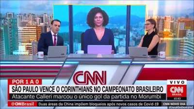 Apresentador corinthiano da CNN fica enrolando pra não dar a notícia da derrota pro São Paulo (e pior que a desculpa dele faz sentido KKkkkkk)