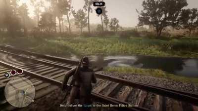 My mate disappeared into the water like a mario 64 painting