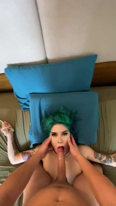 Tied up POV facefuck