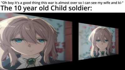 Violet is burning a fat dart