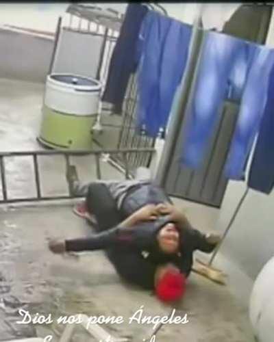 Bro saves falling co-worker in the cutest way possible