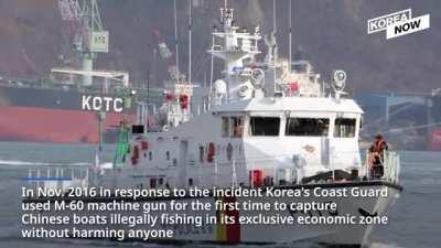 South Korea coast guards taking action on illegal Chinese fishing vessels