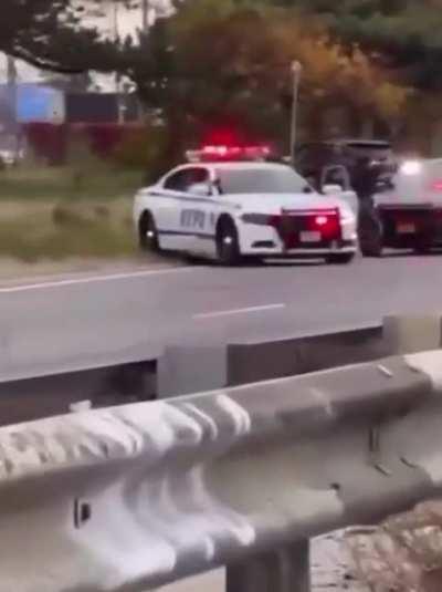 Shootout on the Belt Parkway yesterday.