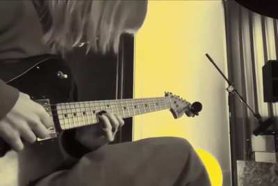 Hayley recording Mirtazapine in the studio with Daniel James