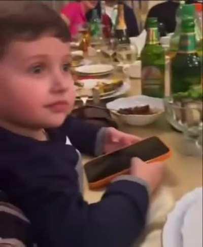 Why do this in front of a kid!?