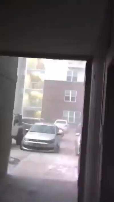 He forgot to roll up his window