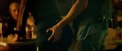 Salma Hayek ass grab and cleavage show