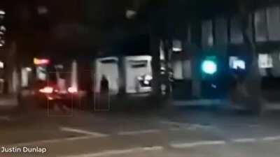 Portland shooting video with cleaned up video and audio and an alternate audio source