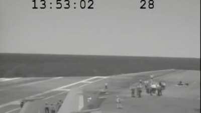 Aircraft carrier landing cable snaps