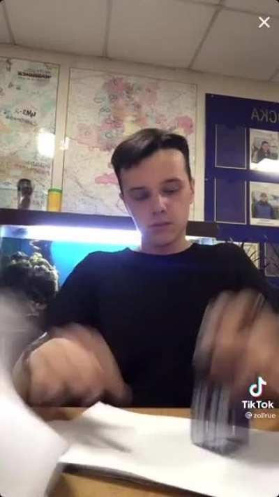 How the boys be filling out forms to leave and enter Japan