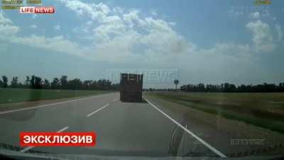 Explosive crash after truck driver falls asleep